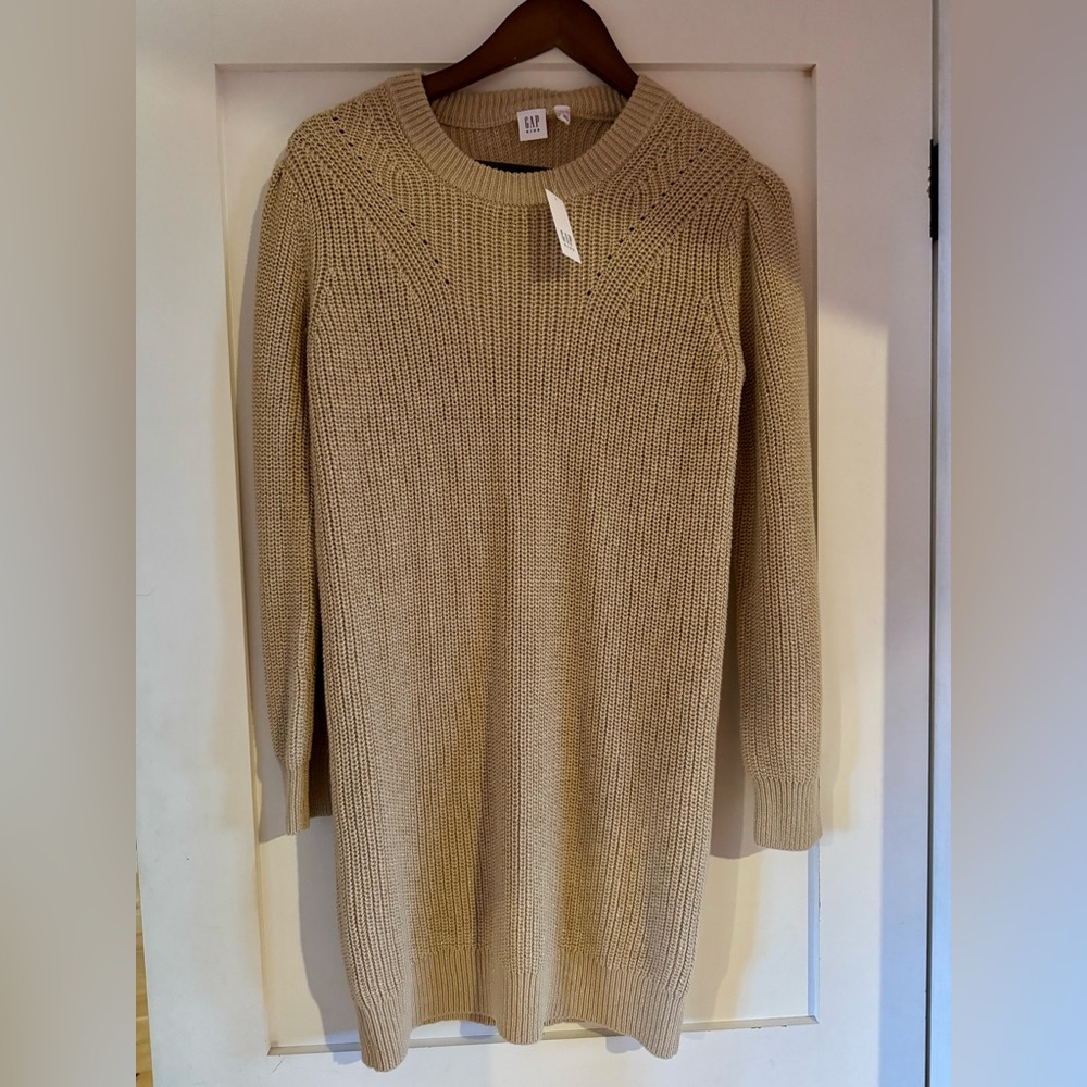 GAP Kids Tan Knit Sweater Dress
